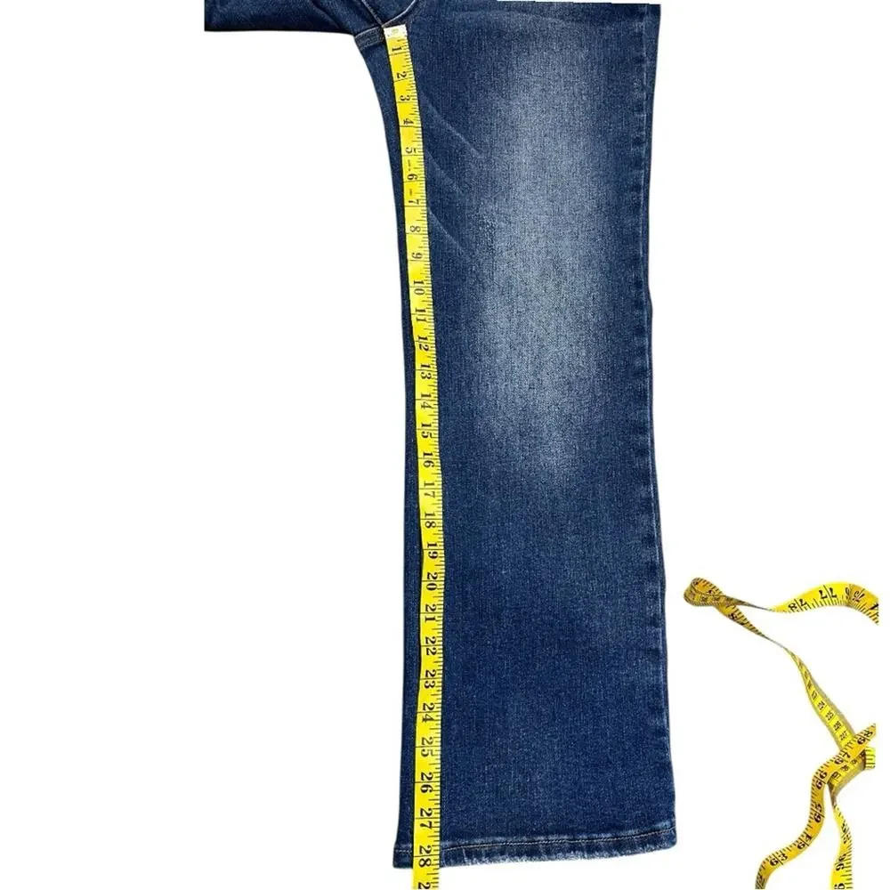 Risen Jeans Sz 30 High Rise Straight Slim Flare Ankle Jeans - RDP5711 - Picture 14 of 15